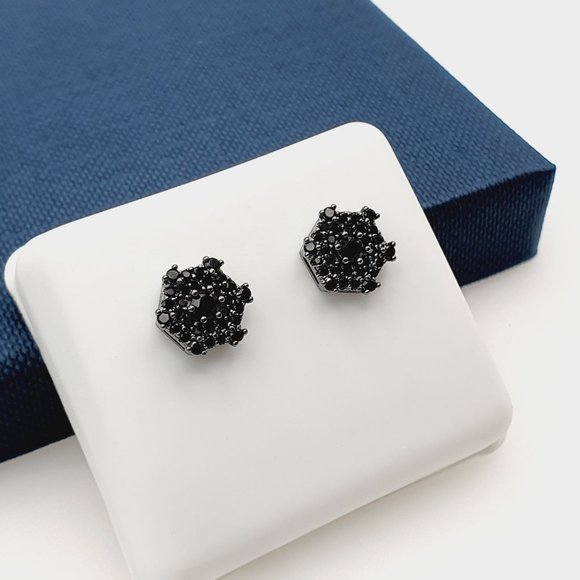 - "925 Sterling Silver Plated CZ Earrings, INUS1BR181 - Picture 3 of 9